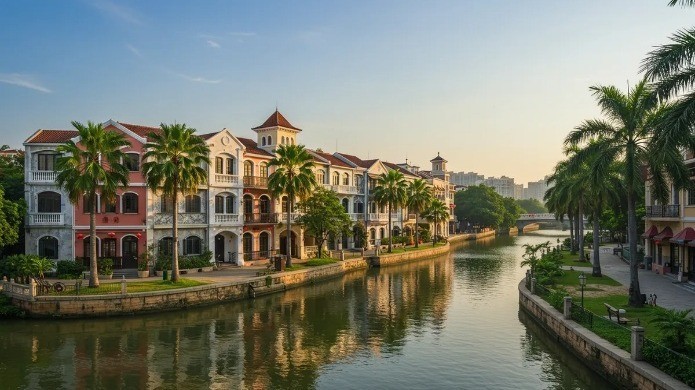 Vẻ đẹp thanh bình cổ kính mang phong cách châu Âu thuộc địa tại Đảo Sa Diện