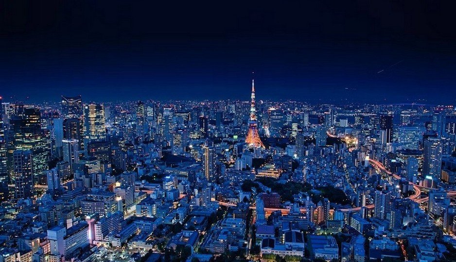 Vẻ đẹp lung linh huyền ảo của thủ đô Tokyo về đêm nhìn từ trên cao